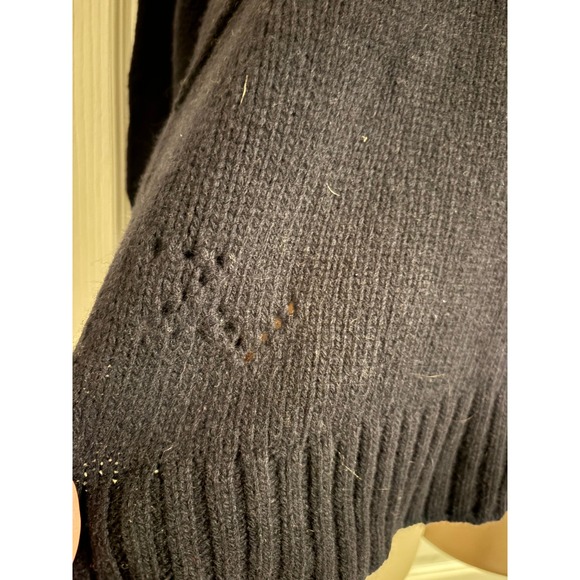 Zadig & Voltaire Merino Wool Alma We LOVE NOW Turtleneck Sweater Medium Navy Red - Picture 4 of 12